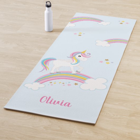 Magischer Regenbogen Einhorn Personalisiert Yogamatte (Beispiel)