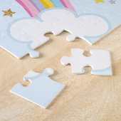 Magischer Regenbogen Einhorn Personalisierte Kinde Puzzle (Seite)