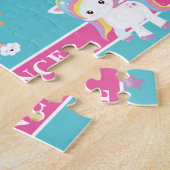 Magischer Regenbogen Einhorn Personalisierte Kinde Puzzle (Seite)