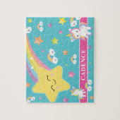 Magischer Regenbogen Einhorn Personalisierte Kinde Puzzle (Vertikal)