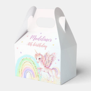 Magischer Regenbogen-Einhorn Rosa Gold Geburtstags Geschenkschachtel