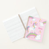 Magischer Regenbogen Einhorn Rosa Personalisierte Notizblock (Innenseite)