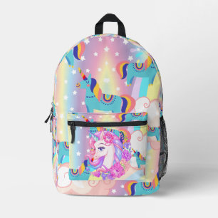 Magischer Regenbogen-Einhorn-Rucksack – Süßer Past Bedruckter Rucksack