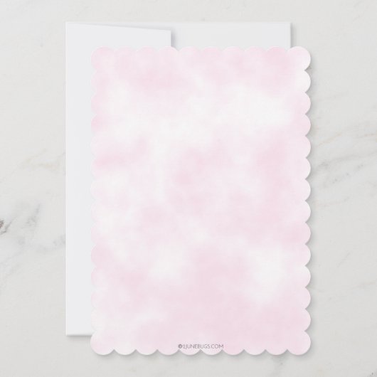 Magischer Regenbogen Einhorn Wasserfarbe Rosa Gebu Einladung (Rückseite)