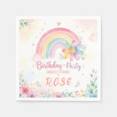 Magischer Regenbogen-Geburtstag Serviette (Vorderseite)