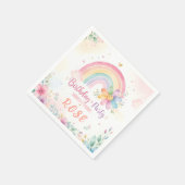 Magischer Regenbogen-Geburtstag Serviette (Ecke)