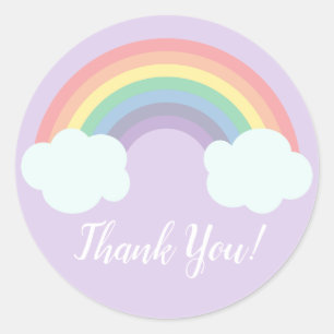 Magischer Regenbogen Geburtstags-Gefallen Runder Aufkleber
