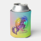 Magischer Regenbogen glaube ich an Unicorn Themed Dosenkühler (Kanne Vorderseite)