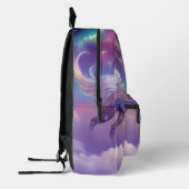 Magischer Regenbogen-Glitzer Weißer Einhorn Glitze Bedruckter Rucksack (Links)