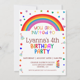 Magischer Regenbogen Kinder 4. Geburtstag Party Ei