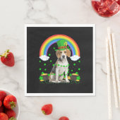 Magischer Regenbogen Leprechaun Beagle Dog St. Pat Serviette (Beispiel)