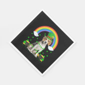 Magischer Regenbogen Leprechaun Beagle Dog St. Pat Serviette (Ecke)