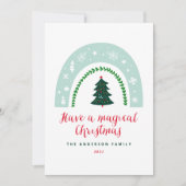 Magischer Regenbogen Moderne niedliche Weihnachten (Vorderseite)