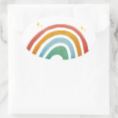 Magischer Regenbogen Ovaler Aufkleber (Tasche)