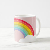 Magischer Regenbogen Persönlicher Name und Farbe Kaffeetasse (VorderseiteRechts)