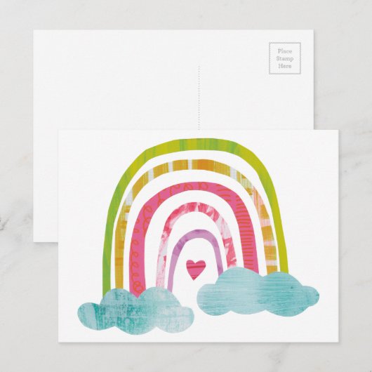 Magischer Regenbogen Postkarte (Vorne/Hinten)