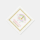 Magischer Regenbogen und Einhorn Napkins Serviette (Ecke)