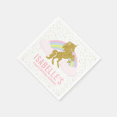 Magischer Regenbogen und Einhorn Napkins Serviette (Ecke)