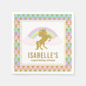 Magischer Regenbogen und Einhorn Napkins Serviette (Vorderseite)