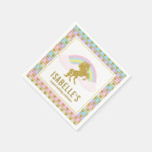 Magischer Regenbogen und Einhorn Napkins Serviette (Ecke)