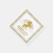 Magischer Regenbogen und Einhorn Napkins Serviette (Ecke)