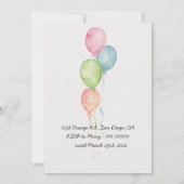 Magischer Regenbogen und Schmetterlinge - Geburtst Einladung (Rückseite)