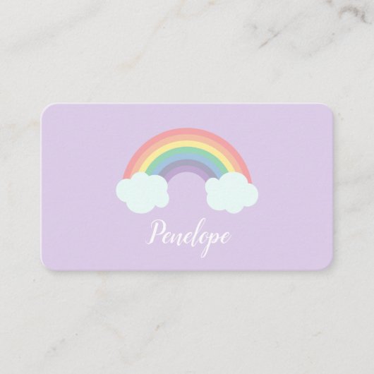 Magischer Regenbogen und Wolken - Sozialruf Visitenkarte (Vorderseite)