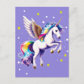 Magischer Regenbogen Unicorn Postkarte (Vorderseite)