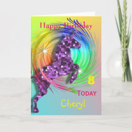 Magischer Regenbogen Unicorn Themed Happy Birthday Karte
