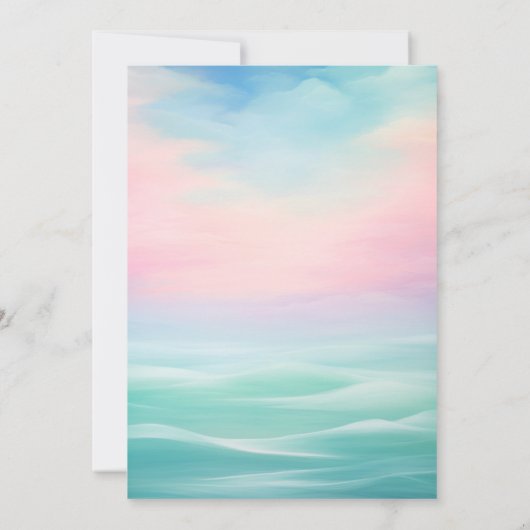 Magischer Regenbogen unsere kleine Meerjungfrau un Einladung (Rückseite)