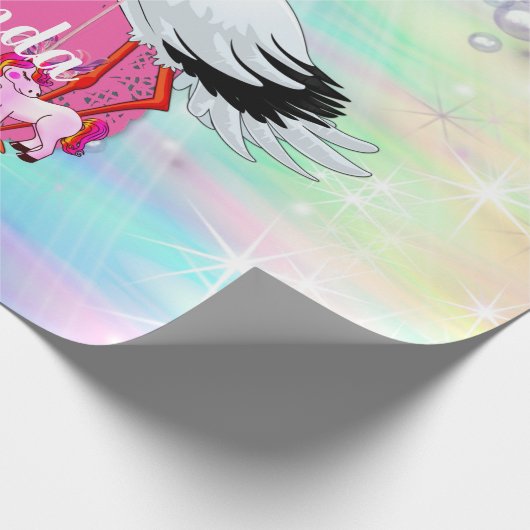 Magischer Regenbogenbruch, Baby Mermaids Geschenkpapier (Ecke)