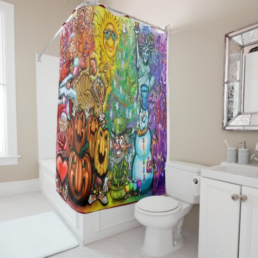 Magischer Regenbogenvorhang Duschvorhang (Beispiel)