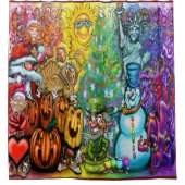 Magischer Regenbogenvorhang Duschvorhang (Vorderseite)