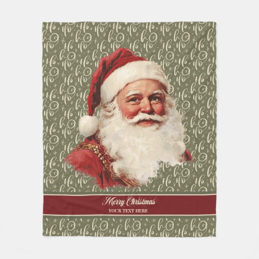 Magischer Retro-Weihnachtsbaum Fleecedecke (Vorderseite)