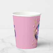Magischer rosa Drache Pappbecher (Rechts)
