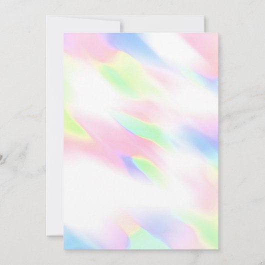 Magischer Rosa Einhorn Glitzer Blumengeburt Einladung (Rückseite)