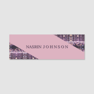 Magischer rosa Hintergrund Name Personalisiert Namensschild