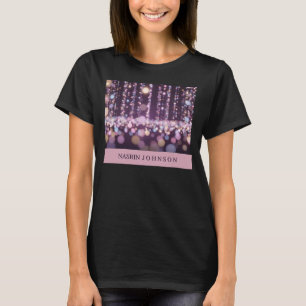 Magischer rosa Hintergrund Name Personalisiert T-Shirt