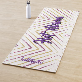 Magischer rosa Hintergrundname Personalisiert Yogamatte