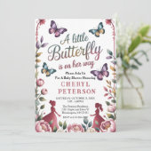 Magischer Schmetterling Baby Shower Einladung (Stehend Vorderseite)