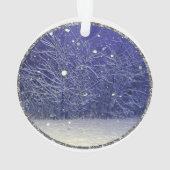 Magischer Schneeabend Ornament (Rückseite)