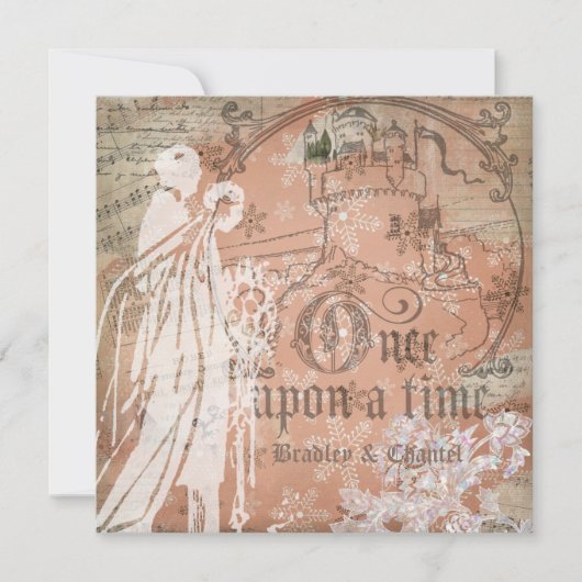 Magischer Schneeflocken einmal auf Einladung (Vorderseite)