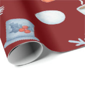 Magischer Schneemann Frozen Geschenkpapier (Rolleneckpunkt)