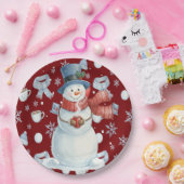 Magischer Schneemann Frozen Pappteller (Party)