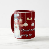 Magischer Schneemann Frozen Tasse (Vorderseite Links)