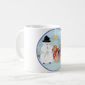 Magischer Schneemann Kaffeetasse (Vorderseite Links)