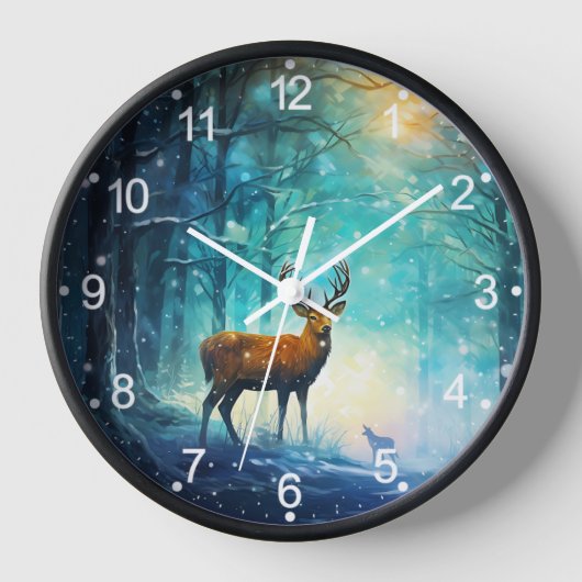 Magischer Schneewald Art-82109 Uhr (Vorderseite)
