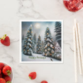 Magischer Schneewald Serviette (Beispiel)