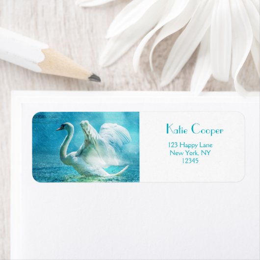 Magischer Schwan während einer Sommerdusche (Insitu)