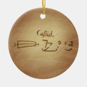 Magischer Siegel-Engel Cassiel Schutz-Magie-Charme Keramikornament